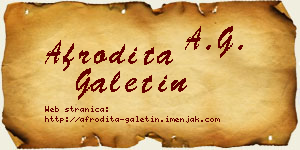 Afrodita Galetin vizit kartica